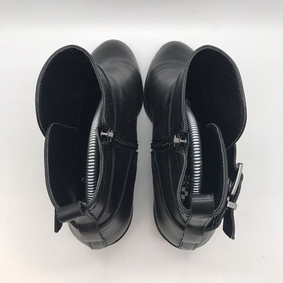 Vince Camuto VP-Peamer Ankle Bootie Women's 8.5M Black Leather Buckle Side Zip - Picture 6 of 14